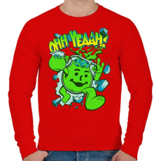 PRINTFASHION Green cup - Férfi pulóver - Piros