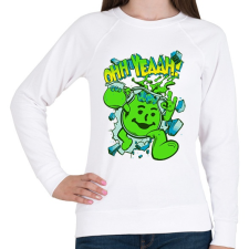 PRINTFASHION Green cup - Női pulóver - Fehér női pulóver, kardigán