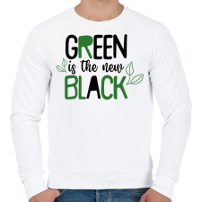 PRINTFASHION Green is the new Black - Férfi pulóver - Fehér férfi pulóver, kardigán