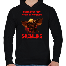 PRINTFASHION Gremlins - Férfi kapucnis pulóver - Fekete