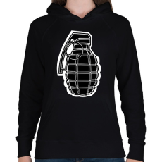 PRINTFASHION Grenade - Női kapucnis pulóver - Fekete