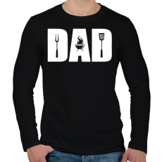 PRINTFASHION Grill apa - Férfi hosszú ujjú póló - Fekete