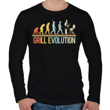 PRINTFASHION Grill evolution - Férfi hosszú ujjú póló - Fekete férfi póló