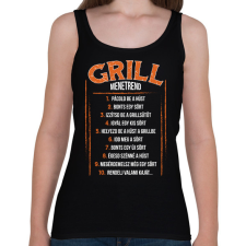 PRINTFASHION Grill menetrend - Női atléta - Fekete női trikó