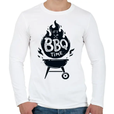 PRINTFASHION grillezés  - Férfi hosszú ujjú póló - Fehér