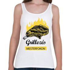 PRINTFASHION Grillezés mesterfokon - Női atléta - Fehér