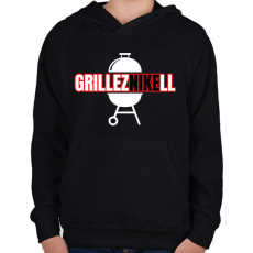 PRINTFASHION GrillezNIKEll - Gyerek kapucnis pulóver - Fekete