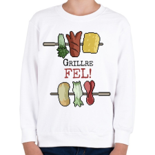 PRINTFASHION Grillre fel! - Gyerek pulóver - Fehér gyerek pulóver, kardigán