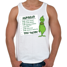 PRINTFASHION Grinch napirendje - Férfi atléta - Fehér atléta, trikó