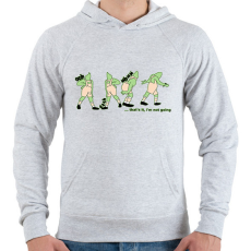 PRINTFASHION grincs készülődik - Férfi kapucnis pulóver - Sport szürke