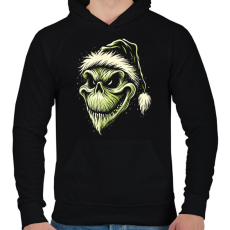 PRINTFASHION Grincs koponya - Férfi kapucnis pulóver - Fekete