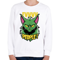PRINTFASHION Grincs macska - Gyerek pulóver - Fehér