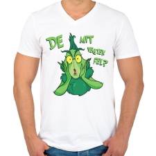 PRINTFASHION Grincs mit vegyek fel - Férfi V-nyakú póló - Fehér férfi póló