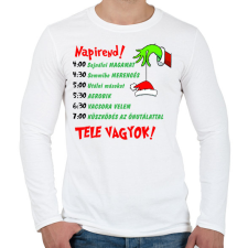 PRINTFASHION Grincs napirend - Férfi hosszú ujjú póló - Fehér férfi póló