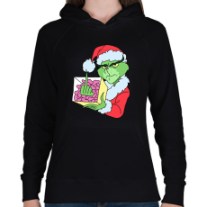 PRINTFASHION Grincs - Női kapucnis pulóver - Fekete