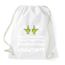 PRINTFASHION Grincs utálom a karácsonyt - Sportzsák, Tornazsák - Fehér tornazsák