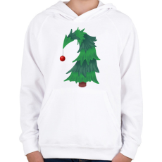 PRINTFASHION Grincsfa  - Gyerek kapucnis pulóver - Fehér