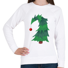 PRINTFASHION Grincsfa  - Női pulóver - Fehér női pulóver, kardigán