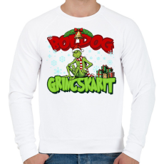 PRINTFASHION Grincskari - Férfi pulóver - Fehér