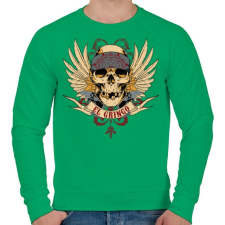 PRINTFASHION Gringo koponya - Férfi pulóver - Zöld férfi pulóver, kardigán