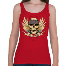 PRINTFASHION Gringo koponya - Női atléta - Cseresznyepiros