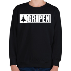 PRINTFASHION Gripen - fehér - Gyerek pulóver - Fekete