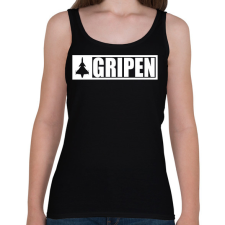 PRINTFASHION Gripen - fehér - Női atléta - Fekete női trikó