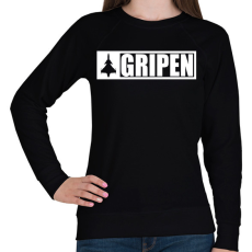 PRINTFASHION Gripen - fehér - Női pulóver - Fekete