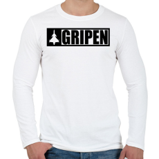 PRINTFASHION Gripen - fekete - Férfi hosszú ujjú póló - Fehér