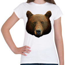 PRINTFASHION Grizzly fej - Női póló - Fehér női póló