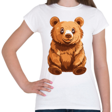 PRINTFASHION Grizzly medve - Női póló - Fehér