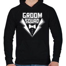PRINTFASHION Groom squad - Férfi kapucnis pulóver - Fekete