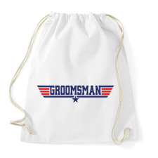 PRINTFASHION Groomsman - Top gun - Sportzsák, Tornazsák - Fehér tornazsák