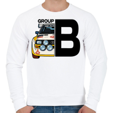 PRINTFASHION group b rally - Férfi pulóver - Fehér férfi pulóver, kardigán