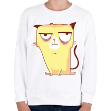 PRINTFASHION Grumpy cat - Gyerek pulóver - Fehér gyerek pulóver, kardigán