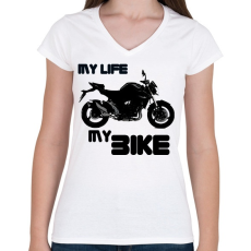 PRINTFASHION gsr - Női V-nyakú póló - Fehér