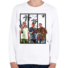PRINTFASHION Gta 5 - Gyerek pulóver - Fehér gyerek pulóver, kardigán