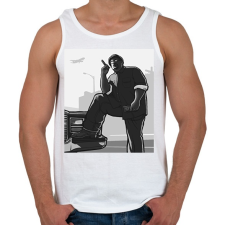 PRINTFASHION GTA - BIG SMOKE - Férfi atléta - Fehér atléta, trikó