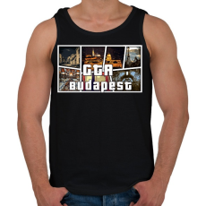 PRINTFASHION GTA BUDAPEST - Férfi atléta - Fekete