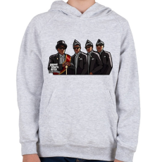 PRINTFASHION GTA coffin dance - Gyerek kapucnis pulóver - Sport szürke