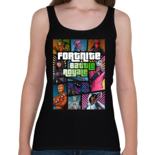 PRINTFASHION GTA Fortnite - Női atléta - Fekete női trikó