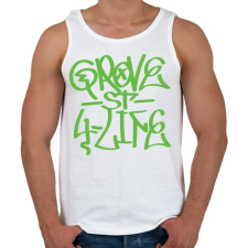 PRINTFASHION GTA - Grove Street Graffiti - Férfi atléta - Fehér atléta, trikó