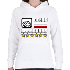 PRINTFASHION Gta Hud - Női kapucnis pulóver - Fehér
