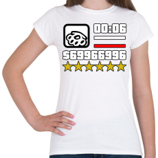 PRINTFASHION Gta Hud - Női póló - Fehér