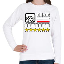 PRINTFASHION Gta Hud - Női pulóver - Fehér női pulóver, kardigán