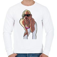 PRINTFASHION GTA ikon - Férfi pulóver - Fehér férfi pulóver, kardigán