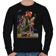 PRINTFASHION GTA karakterek #1 - Férfi pulóver - Fekete férfi pulóver, kardigán