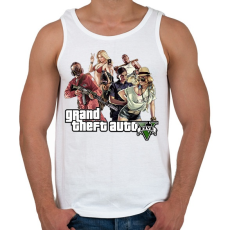 PRINTFASHION GTA Logo 2 - Férfi atléta - Fehér