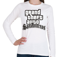 PRINTFASHION GTA  - Női hosszú ujjú póló - Fehér női póló