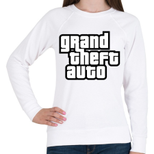 PRINTFASHION GTA - Női pulóver - Fehér női pulóver, kardigán